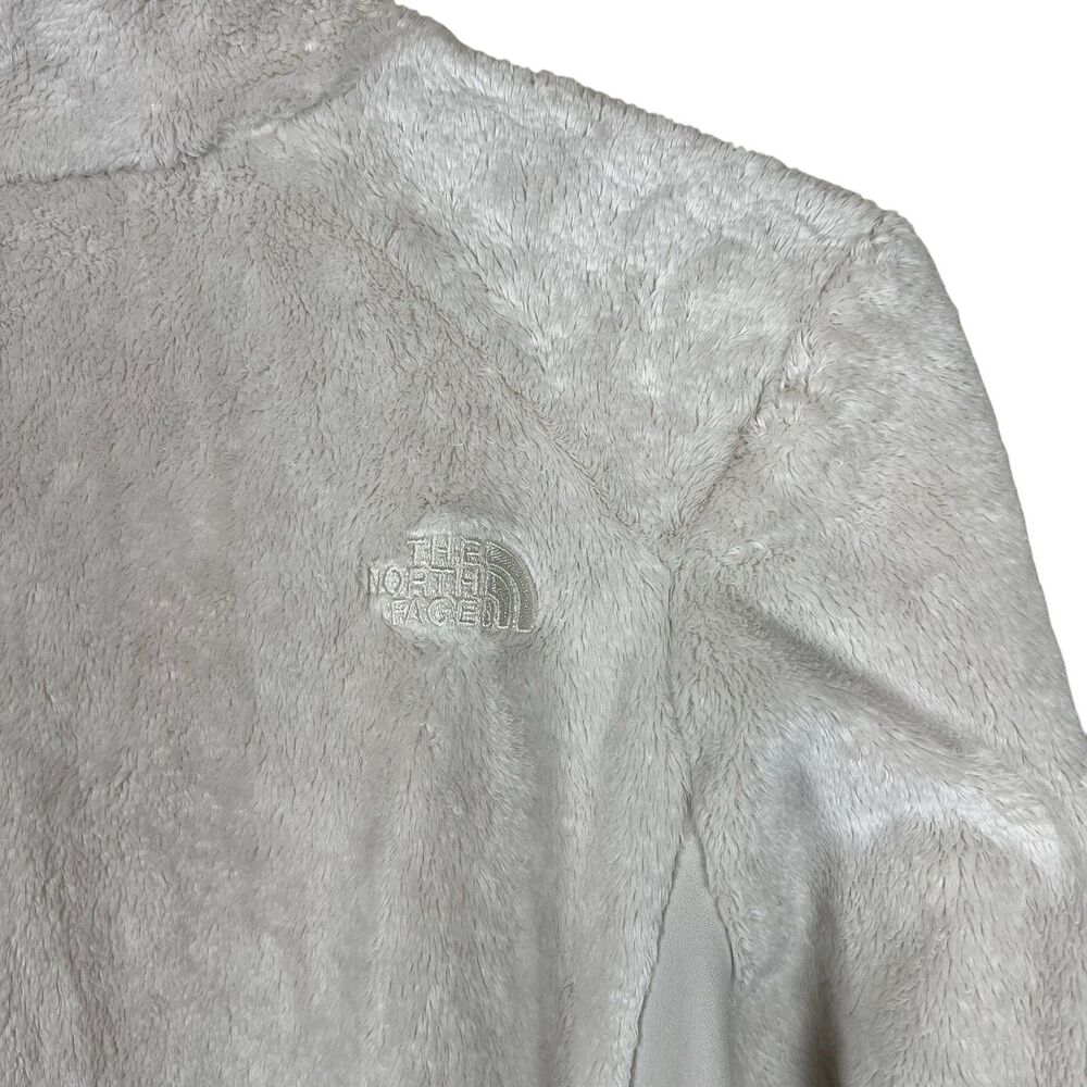 The North Face Faux Fur White Ivory Women’s Full Zip Jacket Size Medium - Picture 3 of 7